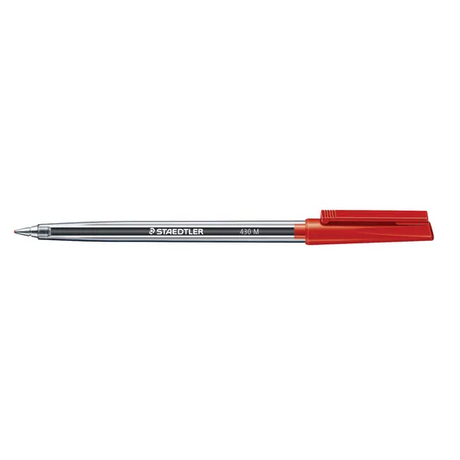 Staedtler 430 Stick Pen Medium Red Pk 10 - Modern Teaching Aids NZ