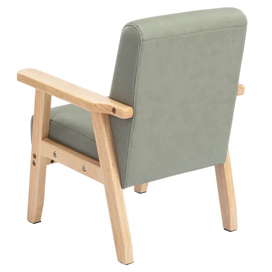 Stockholm Spaces - Children's Armchair - Green Faux Leather - 31 cm Seat Height - Modern Teaching Aids NZ