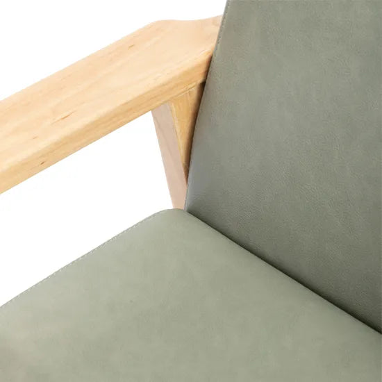 Stockholm Spaces - Children's Armchair - Green Faux Leather - 31 cm Seat Height - Modern Teaching Aids NZ