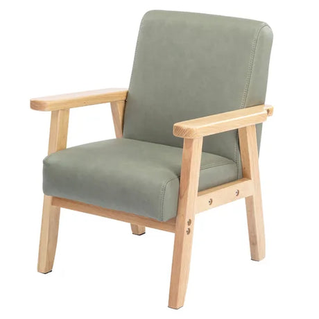 Stockholm Spaces - Children's Armchair - Green Faux Leather - 31 cm Seat Height - Modern Teaching Aids NZ