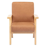 Stockholm Spaces - Children's Armchair - Tan Faux Leather - 31 cm Seat Height - Modern Teaching Aids NZ