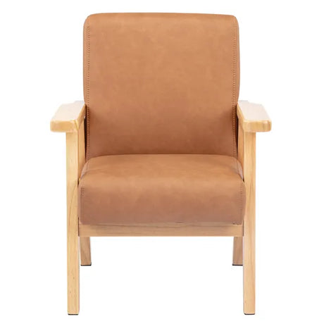 Stockholm Spaces - Children's Armchair - Tan Faux Leather - 31 cm Seat Height - Modern Teaching Aids NZ