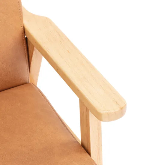 Stockholm Spaces - Children's Armchair - Tan Faux Leather - 31 cm Seat Height - Modern Teaching Aids NZ