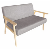 Stockholm Spaces - Childrens Double Sofa - Grey - 31 cm Seat Height - Modern Teaching Aids NZ