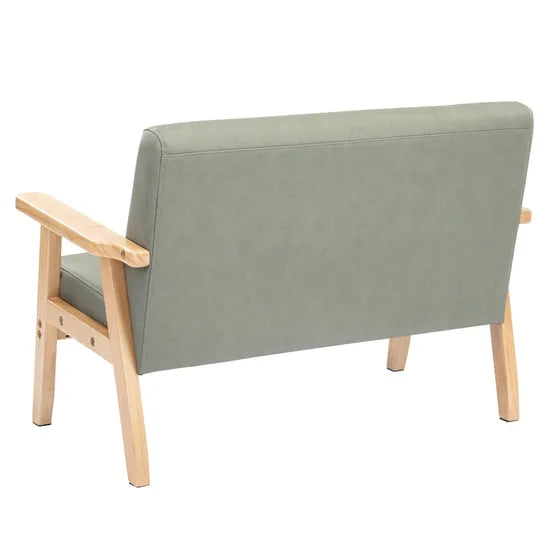 Stockholm Spaces - Children's Sofa - Green Faux Leather - 31 cm Seat Height - Modern Teaching Aids NZ
