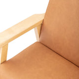 Stockholm Spaces - Children's Sofa - Tan Faux Leather - 31 cm Seat Height - Modern Teaching Aids NZ