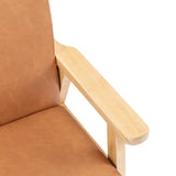 Stockholm Spaces - Children's Sofa - Tan Faux Leather - 31 cm Seat Height - Modern Teaching Aids NZ