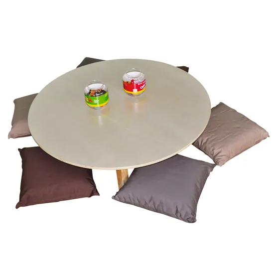 Stockholm Spaces Round Table with 6 Comfy Cushions