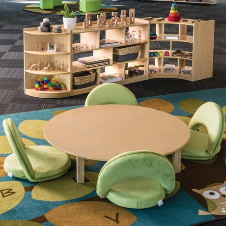 Stockholm Spaces Round Table with 4 Floor Seats - Lime