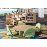 Stockholm Spaces Round Table with 4 Floor Seats - Lime