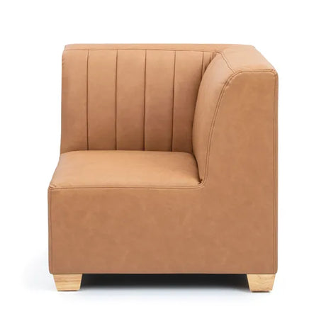 Stockholm Spaces - Childrens Modular Sofa - Corner - Tan Faux Leather - Modern Teaching Aids NZ