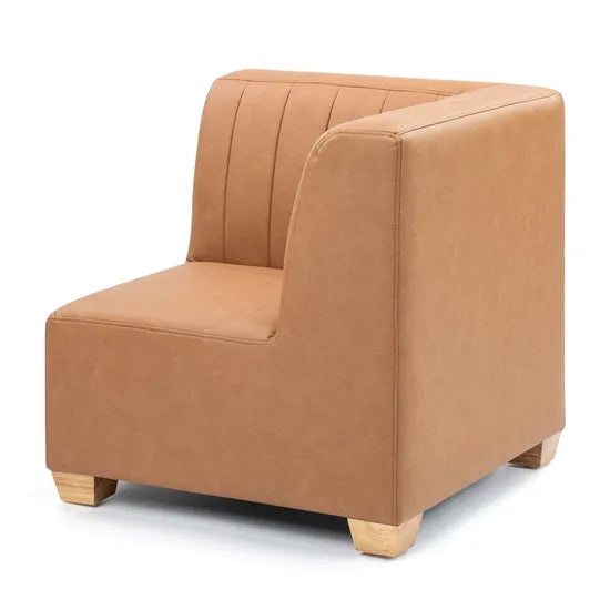 Stockholm Spaces - Childrens Modular Sofa - Corner - Tan Faux Leather - Modern Teaching Aids NZ