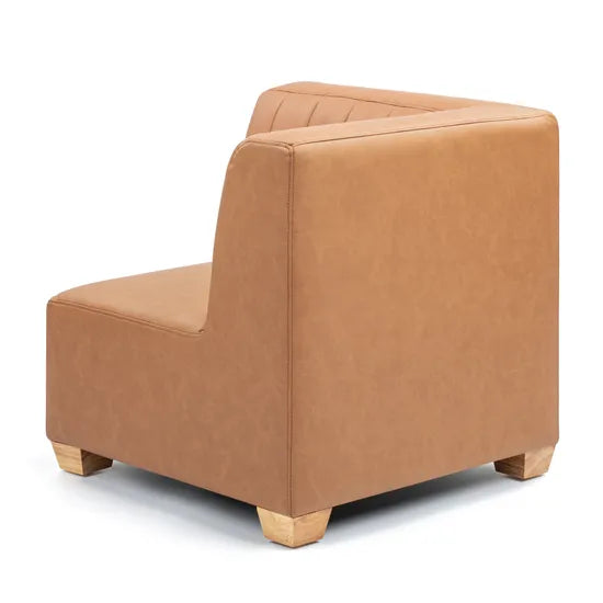 Stockholm Spaces - Childrens Modular Sofa - Corner - Tan Faux Leather - Modern Teaching Aids NZ