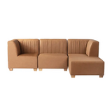 Stockholm Spaces - Childrens Modular Sofa - Tan Faux Leather - Set of 4 - Modern Teaching Aids NZ