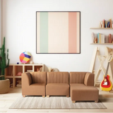 Stockholm Spaces - Childrens Modular Sofa - Tan Faux Leather - Set of 4 - Modern Teaching Aids NZ