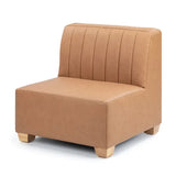 Stockholm Spaces - Childrens Modular Sofa - Straight - Tan Faux Leather - Modern Teaching Aids NZ