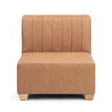 Stockholm Spaces - Childrens Modular Sofa - Straight - Tan Faux Leather - Modern Teaching Aids NZ