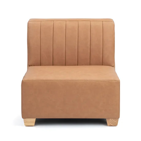 Stockholm Spaces - Childrens Modular Sofa - Straight - Tan Faux Leather - Modern Teaching Aids NZ
