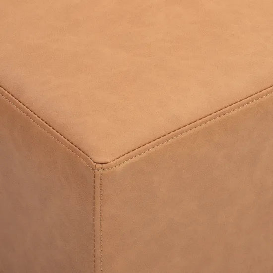 Stockholm Spaces - Childrens Modular Sofa - Ottoman - Tan Faux Leather - Modern Teaching Aids NZ