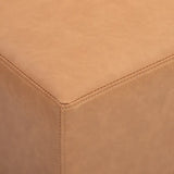 Stockholm Spaces - Childrens Modular Sofa - Ottoman - Tan Faux Leather - Modern Teaching Aids NZ