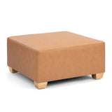 Stockholm Spaces - Childrens Modular Sofa - Ottoman - Tan Faux Leather - Modern Teaching Aids NZ