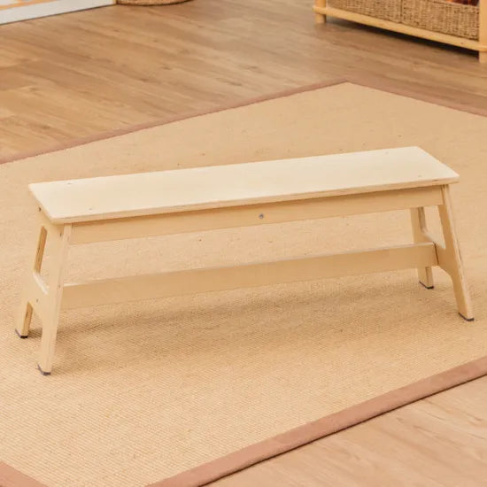 Stockholm Spaces - Long Wooden Stool - Modern Teaching Aids NZ