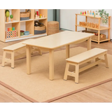 Stockholm Spaces Wooden Table and Stools