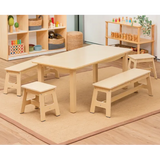 Stockholm Spaces Wooden Table and Stools