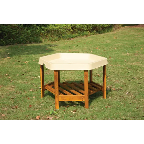 MTA Spaces - Hex Tray & Wooden Stand - Sand - Modern Teaching Aids NZ