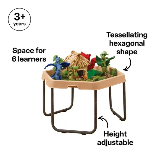 MTA Spaces - Hex Tray & Stand - Sand - Modern Teaching Aids NZ