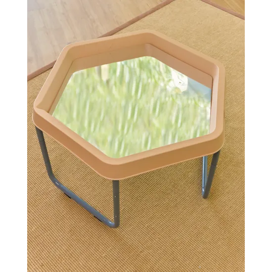 MTA Spaces - Hex Tray, Stand & Play Mats - Sand - Modern Teaching Aids NZ