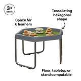 MTA Spaces - Hex Tray - Charcoal - Modern Teaching Aids NZ