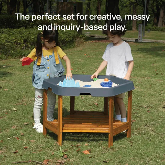 MTA Spaces - Hex Tray & Stand - Charcoal - Modern Teaching Aids NZ