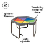 MTA Spaces - Hex Tray & Stand - Charcoal - Modern Teaching Aids NZ