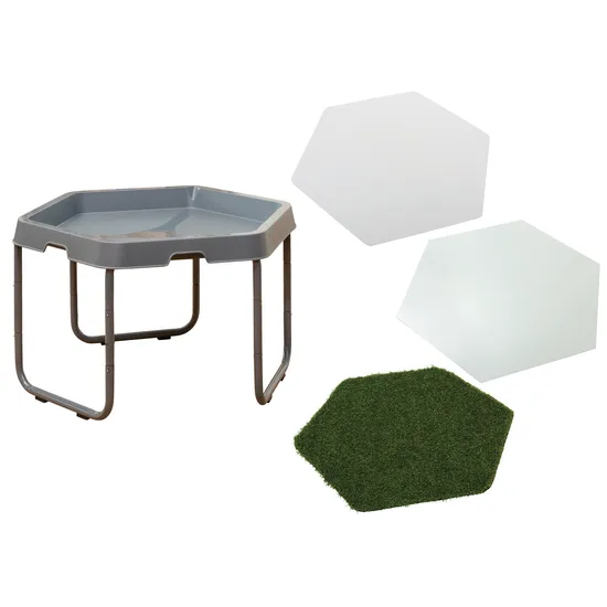 MTA Spaces - Hex Tray Stand & Mats - Charcoal - Modern Teaching Aids NZ