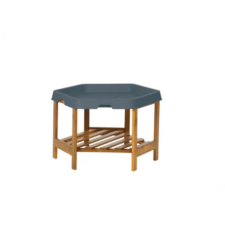 MTA Spaces Hex Tray & Wooden Stand - Charcoal - Modern Teaching Aids NZ