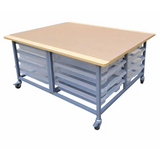 Ergerite Brick Construction Table with Trays