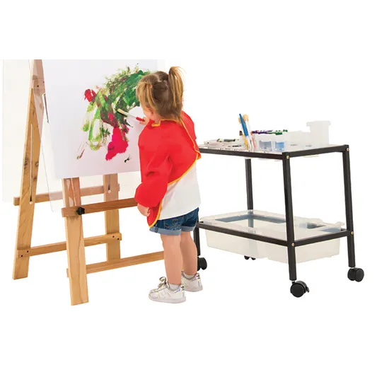 Paint Storage Trolley with Clear Tubs - Modern Teaching Aids NZ