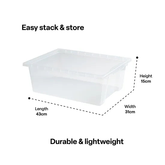 Medium Tote Tray Clear - Modern Teaching Aids NZ