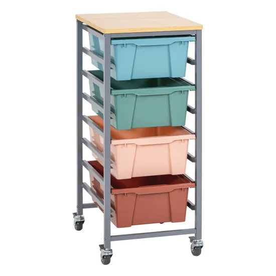 Single Tote Tray Trolley Kit (Clrs of Aus 1) - Modern Teaching Aids NZ