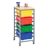 Single Tote Tray Trolley Kit (Primary) - Modern Teaching Aids NZ