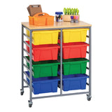 Double Tote Tray Trolley Kit (Primary) - Modern Teaching Aids NZ