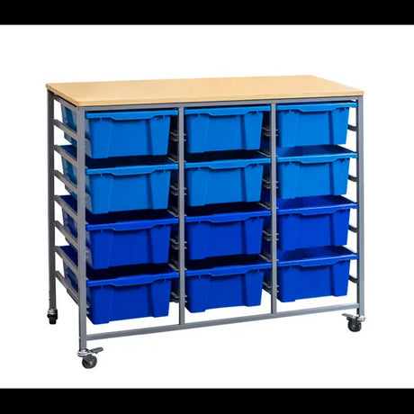 Triple Tote Tray Trolley Kit (Blue) - Modern Teaching Aids NZ