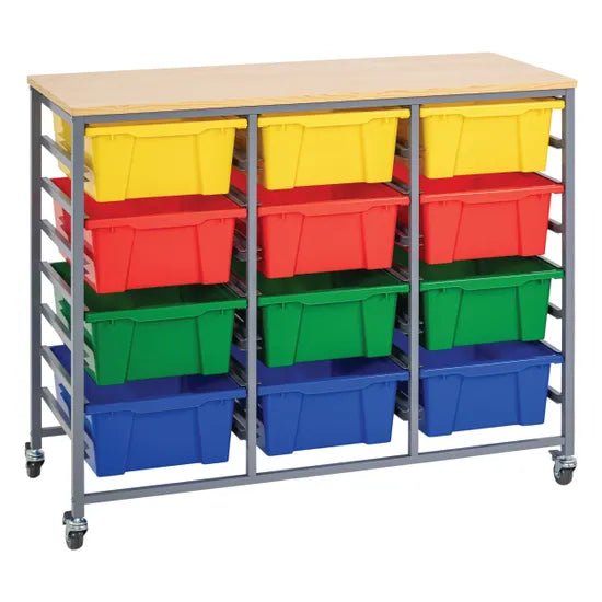 Triple Tote Tray Trolley Kit (Primary) - Modern Teaching Aids NZ