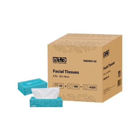 Facial Tissues 2Ply 180'S - Pack of 24 - Modern Teaching Aids NZ