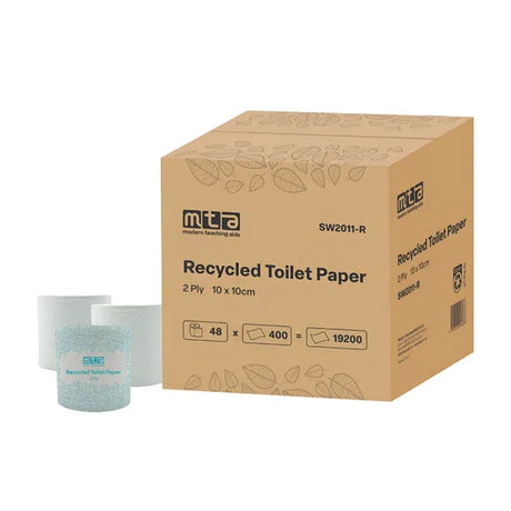 Recycled Toilet Paper 2Ply 48 Rolls 400 Sheets - Modern Teaching Aids NZ