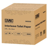 Interleave 2Ply Toilet Paper 36pks of x 250 Sheets - Modern Teaching Aids NZ