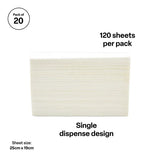 Paper Hand Towel 25 x 19 cm 1Ply 120 sheets - Pack of 20 - Modern Teaching Aids NZ