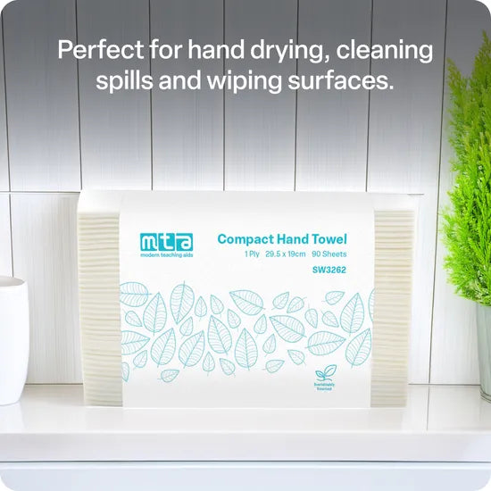 Paper Hand Towel 29.5x 19 cm 1Ply 90 sheets - Pack of 24 - Modern Teaching Aids NZ