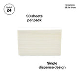 Paper Hand Towel 29.5x 19 cm 1Ply 90 sheets - Pack of 24 - Modern Teaching Aids NZ